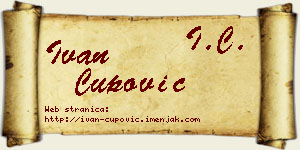 Ivan Čupović vizit kartica